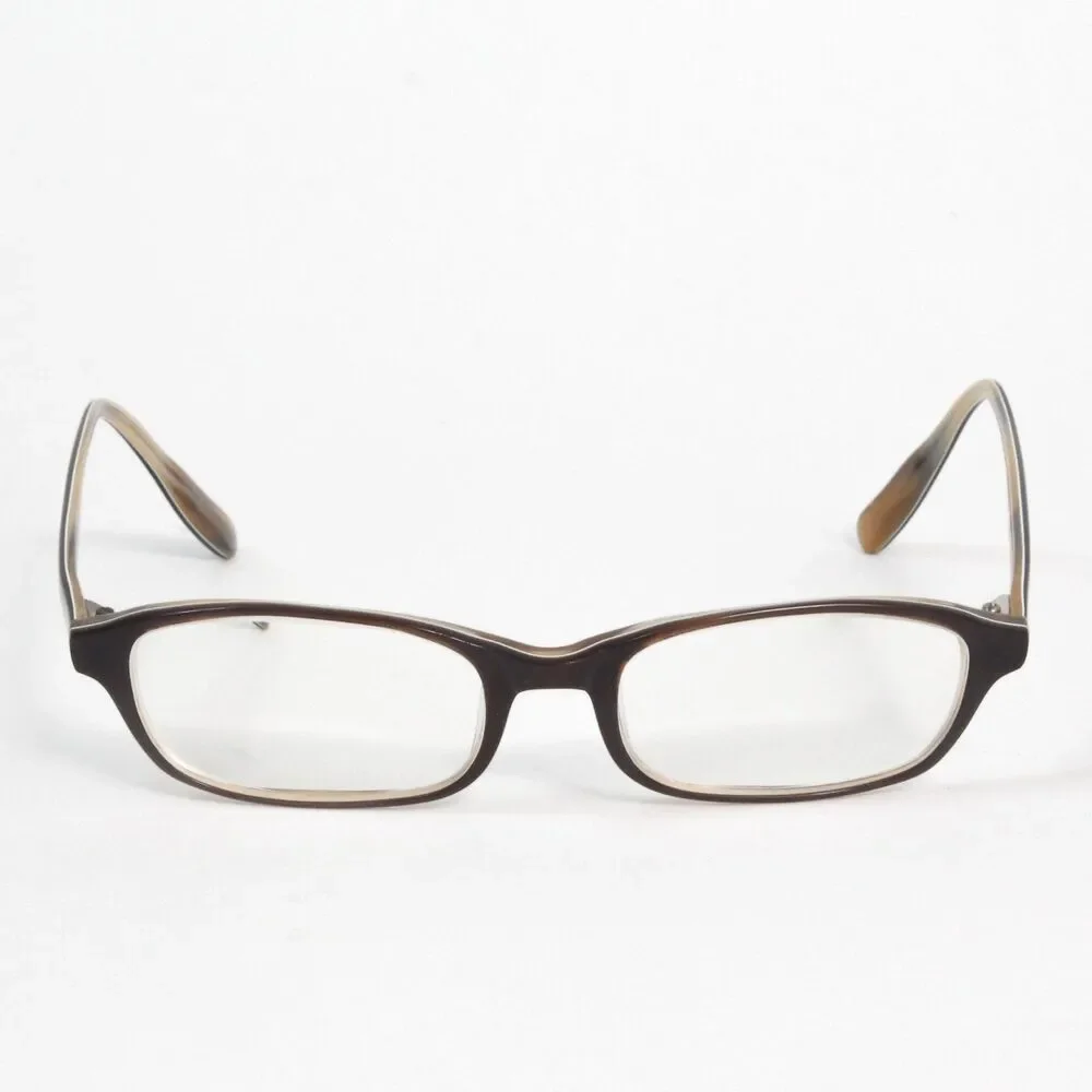 Oliver Peoples Hamilton Eyeglasses Frames Brown Acetate Rectangular 47.5-18-140